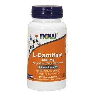 NOW L-Carnitine 500 mg (60 veg caps) 08006-01 фото