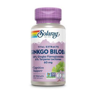 Solaray Ginkgo Biloba Leaf Extract (60 veg caps) 20479-01 фото