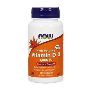 NOW Vitamin D-3 1000 IU (360 softgels) 08440-01 фото