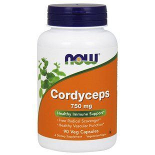 NOW Cordyceps 750 mg (90 veg caps) 07794-01 фото