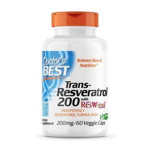 Doctor's BEST Trans-Resveratrol 200 mg with Reswinol (60 veg caps) 20042-01 фото