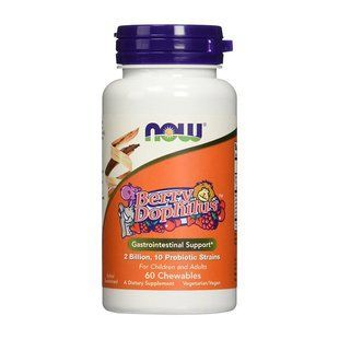 NOW Kids Berry Dophilus (60 chewables) 07572-01 фото