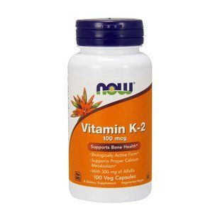 NOW Vitamin K-2 100 mcg (100 veg caps) 07797-01 фото