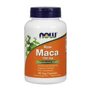 NOW Maca 750 mg raw (90 veg caps) 07805-01 фото