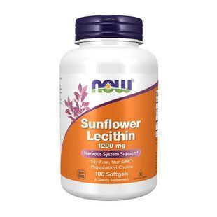 NOW Sunflower Lecithin 1200 mg (100 softgels) 11507-01 фото