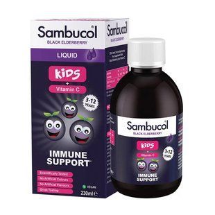 Sambucol Black Elderberry Liquid For Kids + Vitamin C (230 ml) 21202-01 фото