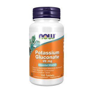 NOW Potassium Gluconate 99 mg (100 tab) 18167-01 фото
