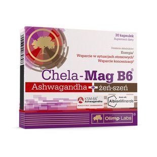 OLIMP Chela-Mag B6 Ashwagandha + zen-szen (30 caps) 21519-01 фото