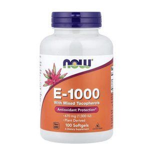 NOW E-1000 with Mixed Tocopherols (100 softgels) 24696-01 фото