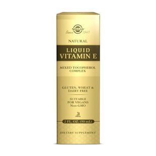 Solgar Liquid Vitamin E 100 mg (150 IU) mixed tochopherol complex (59 ml) 19690-01 фото