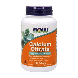 NOW Calcium Citrate (100 tabs) 06691-01 фото