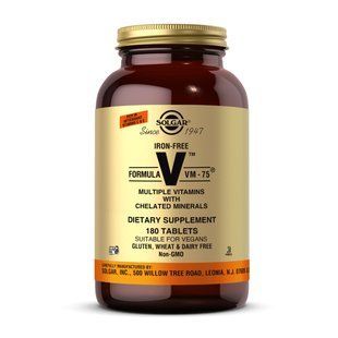 Solgar Formula V VM - 75 Iron-Free (180 tab) 20306-01 фото