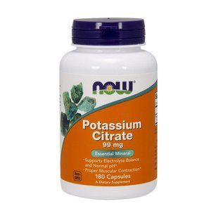 NOW Potassium Citrate 99 mg (180 caps) 09238-01 фото