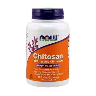 NOW Chitosan 500 mg plus Chromium (120 veg caps) 09110-01 фото