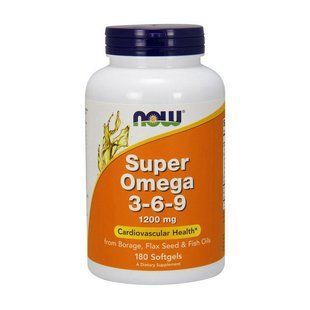 NOW Super Omega 3-6-9 1200 mg (180 softgels) 07706-01 фото