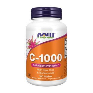 NOW C-1000 with rose hips & bioflavonoids (100 tab) 07914-01 фото