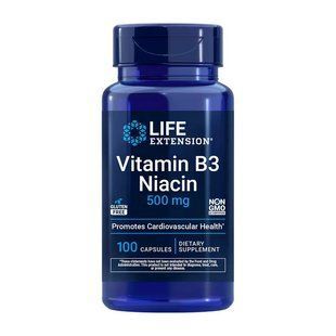 Life Extension Vitamin B3 Niacin 500 mg (100 caps) 24680-01 фото