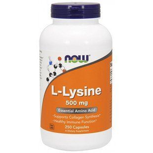 NOW L-Lysine 500 mg (250 caps) 07949-01 фото