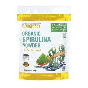 California Gold Nutrition Organic Spirulina Powder (240 g) 24629-01 фото