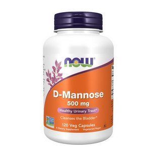 NOW D-Mannose 500 mg (120 veg caps) 18824-01 фото