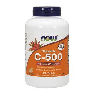 NOW C-500 chewable (100 tab, orange) 07126-02 фото