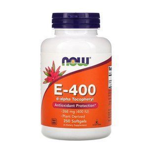 NOW E-400 d-alpha Tocopheryl (250 softgels) 18832-01 фото