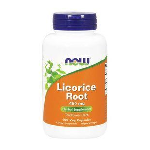 NOW Licorice Root 450 mg (100 veg caps) 20110-01 фото