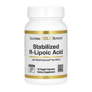 California Gold Nutrition Stabilized R-Lipoic Acid (30 veg caps) 24635-01 фото