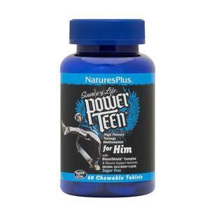 Natures Plus Power Teen for Him multivitamin (60 chew tabs, wild berry) 19942-01 фото
