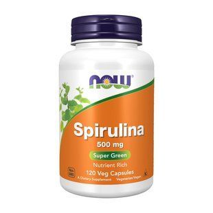 NOW Natural Spirulina 500 mg (120 veg caps) 07719-01 фото
