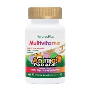 Natures Plus Animal Parade Gold Multivitamin (60 animal-shaped tabs, cherry orange grape) 20416-01 фото