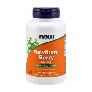 NOW Hawthorn Berry 540 mg (100 veg caps) 19842-01 фото