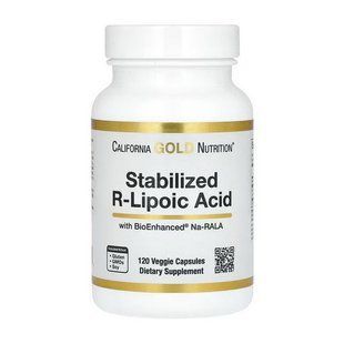 California Gold Nutrition Stabilized R-Lipoic Acid (120 veg caps) 24641-01 фото
