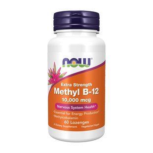 NOW Methyl B-12 10000 mcg (60 Lozenges) 22610-01 фото