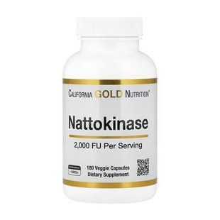 California Gold Nutrition Nattokinase (180 veg caps) 24648-01 фото