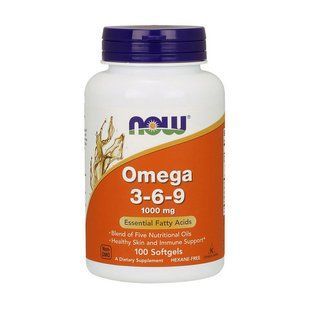NOW Omega 3-6-9 (100 softgels) 04558-01 фото