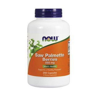 NOW Saw Palmetto Berries 550 mg (250 caps) 06359-01 фото