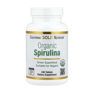 California Gold Nutrition Organic Spirulina (240 tab) 24649-01 фото