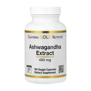 California Gold Nutrition Ashwagandha Root Extract 450 mg (180 veg caps) 24651-01 фото