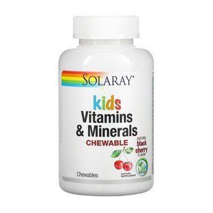 Solaray Kids Vitamins & Minerals (60 chewables, black cherry) 19384-01 фото