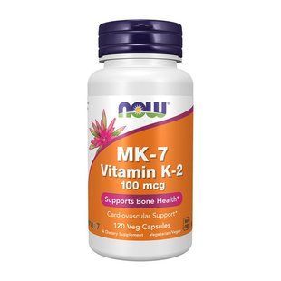 NOW MK-7 Vitamin K-2 100 mcg (120 veg caps) 18704-01 фото