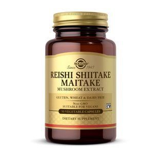 Solgar Reishi Shiitake Maitake Mushroom Extract (50 veg caps) 19979-01 фото