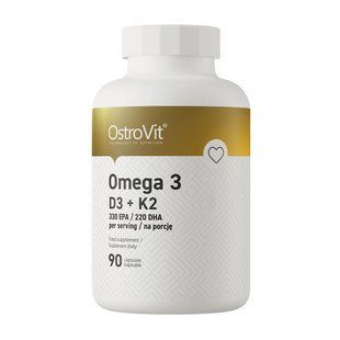 OstroVit Omega 3 D3 + K2 (90 caps) 18904-01 фото